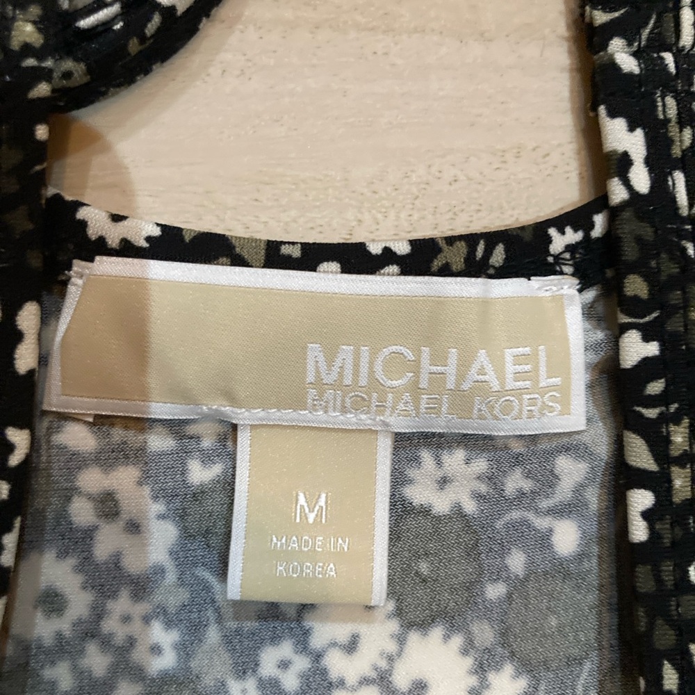 Michael Kors Black and White Patterned Dress